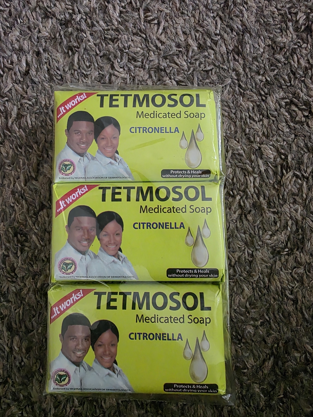 Citronella Medicated Soap - Refreshing Yellow Bar for Men